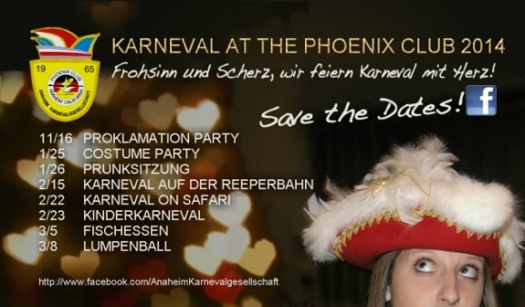 German Mardi Gras, Karneval at the Phoenix Club in Anaheim